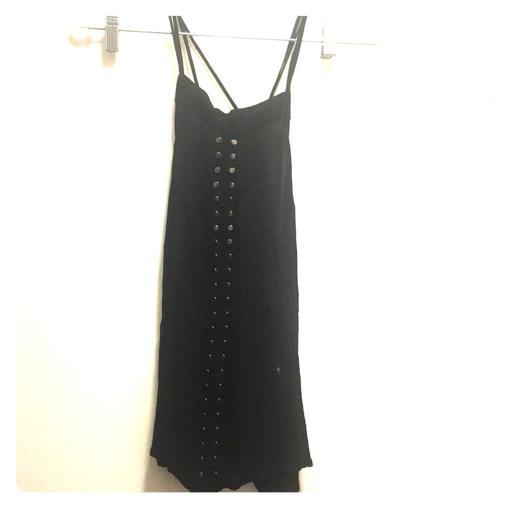 High neck, strappy backless tank